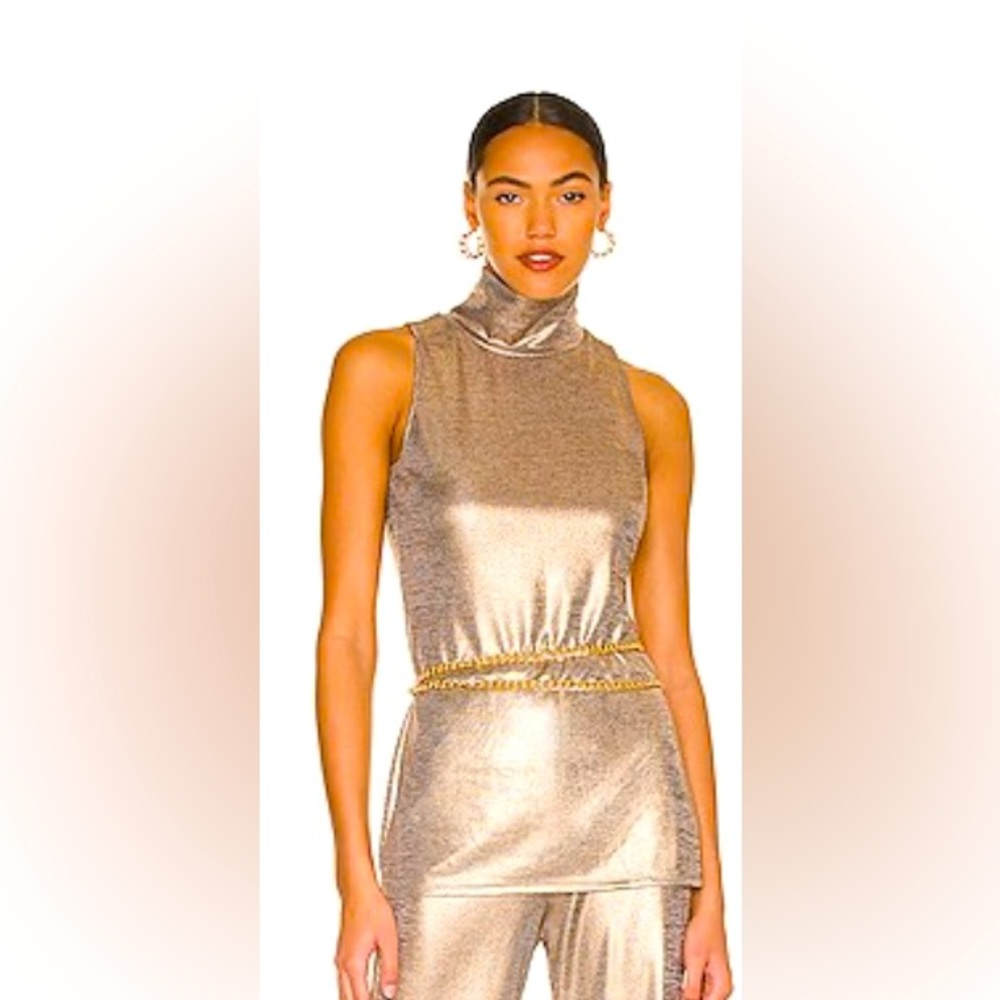 Lovers and Friends Metallic Sleeveless Top